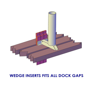 Diagram of Dockrod Holder - Wedge inserts fits all dock gaps