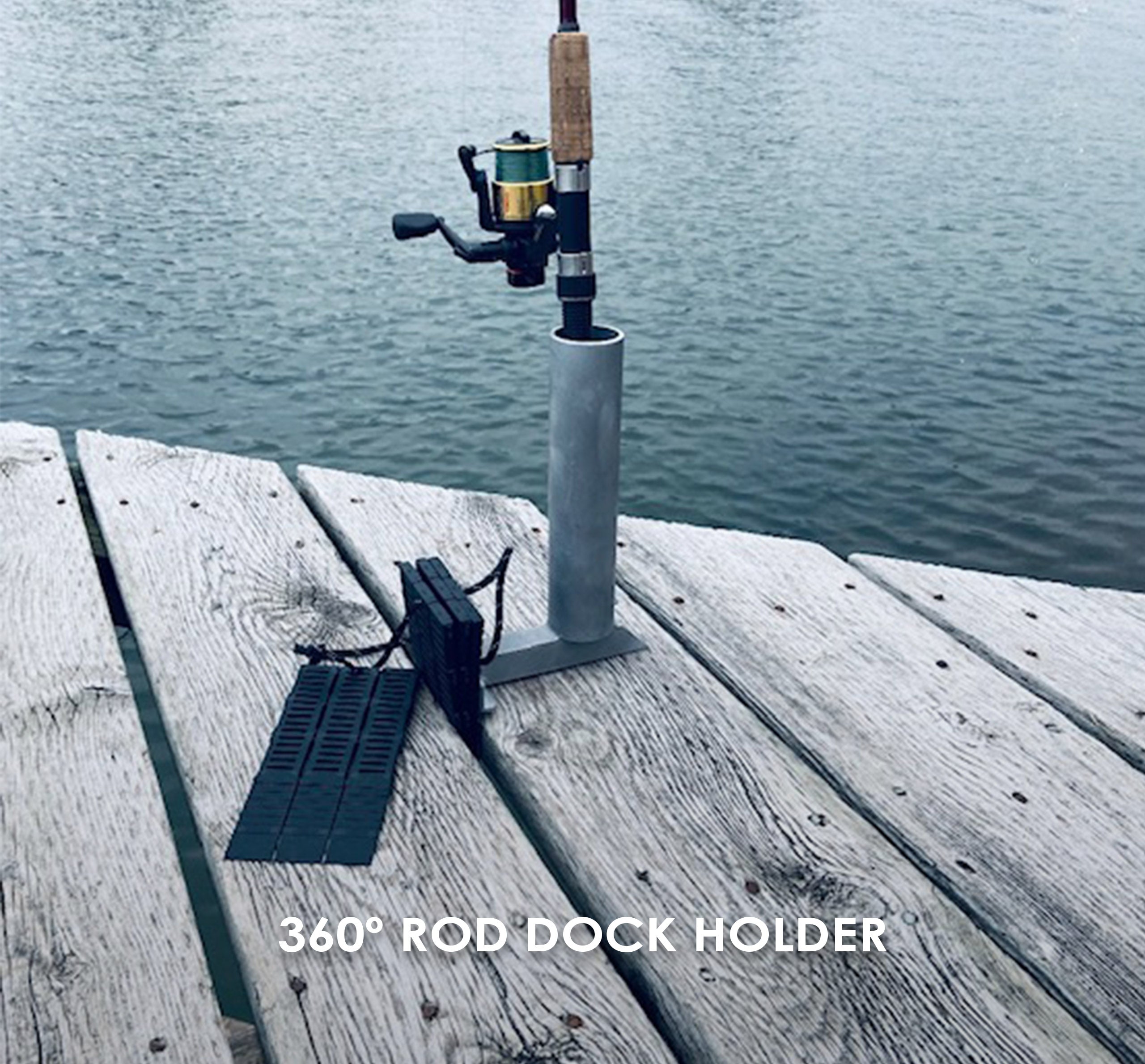 Dock-A-Rod 60 Degree Fishing Rod Holder for Dock or Boat Made in