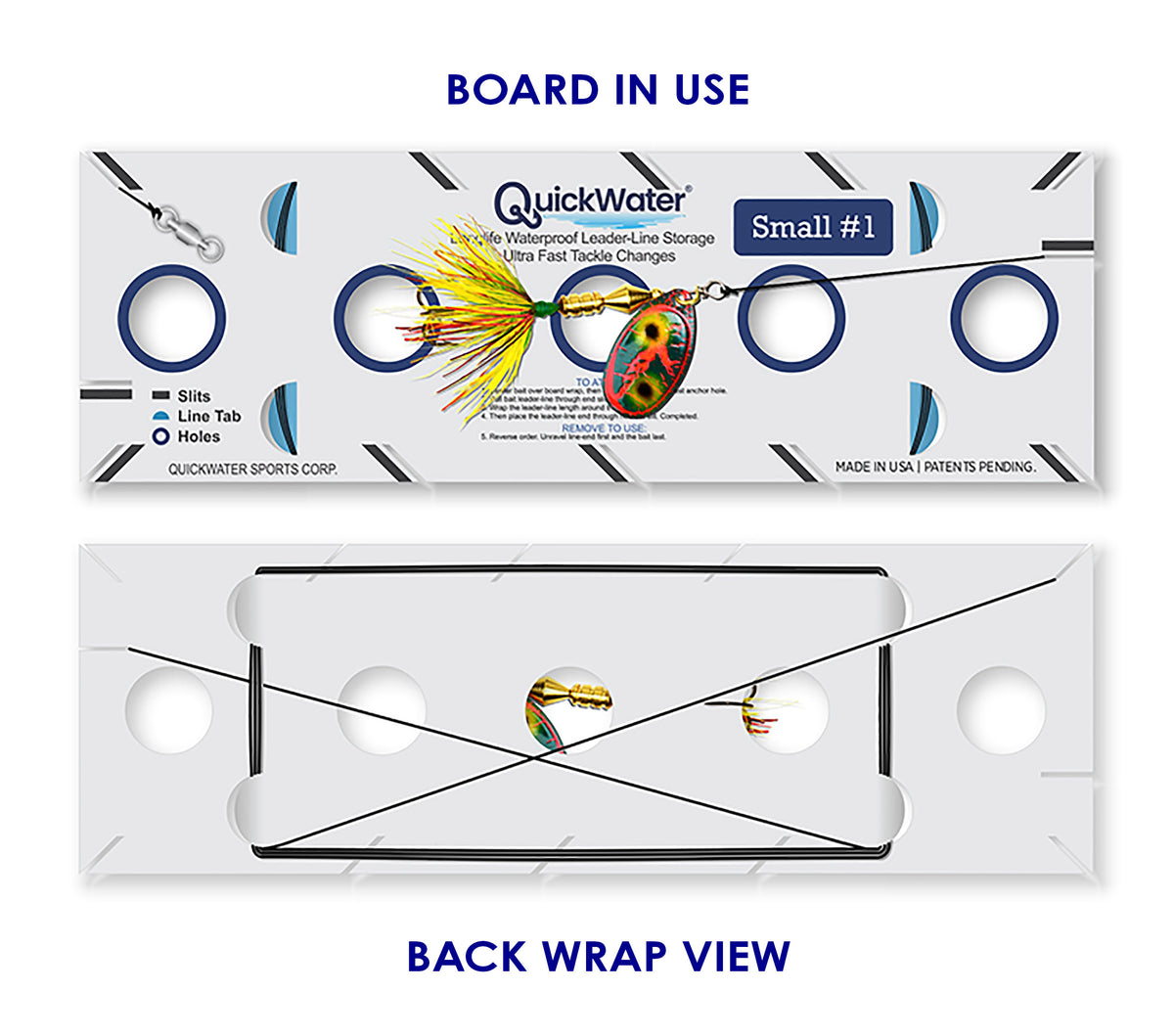 Small #1: board in use, back wrap view
